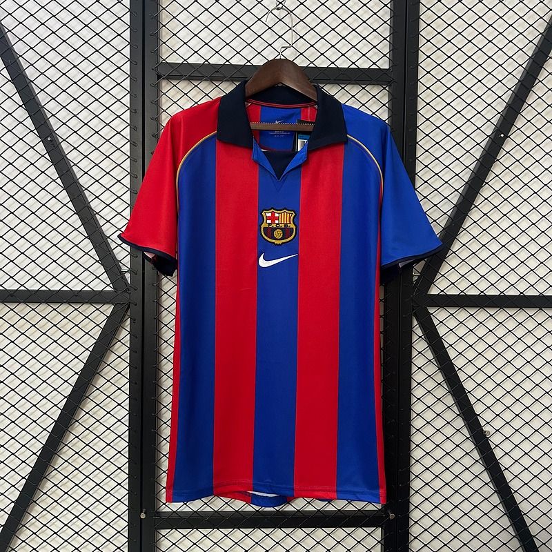 FC Barcelona 2001-02 Retro Home Jersey | #7 Javier Saviola | La Liga & UCL