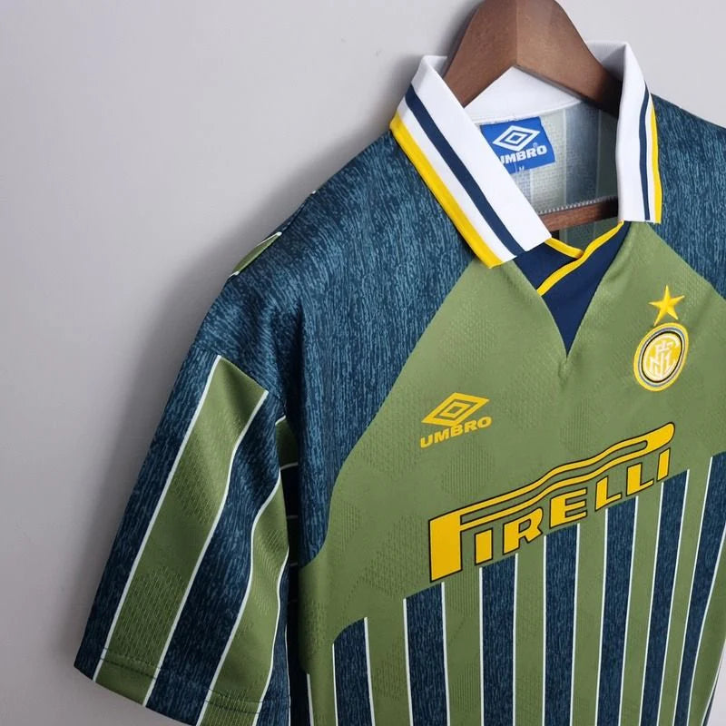 Inter Milan 1995-1996 Retro Away Short Sleeve Jersey #6 R. Carlos Personalized