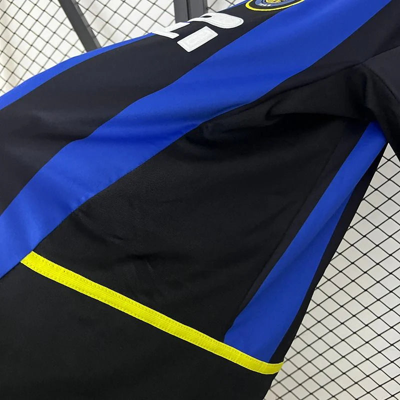 Inter Milan 2002-2003 Retro Home Short Sleeve Jersey Personalized Serie A UCL Patch Rare