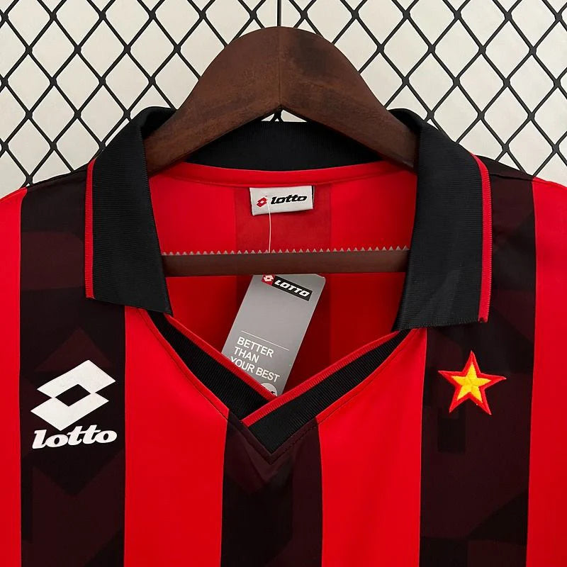Retro AC Milan 1988-89 Home Jersey Short Sleeve #9 Van Basten