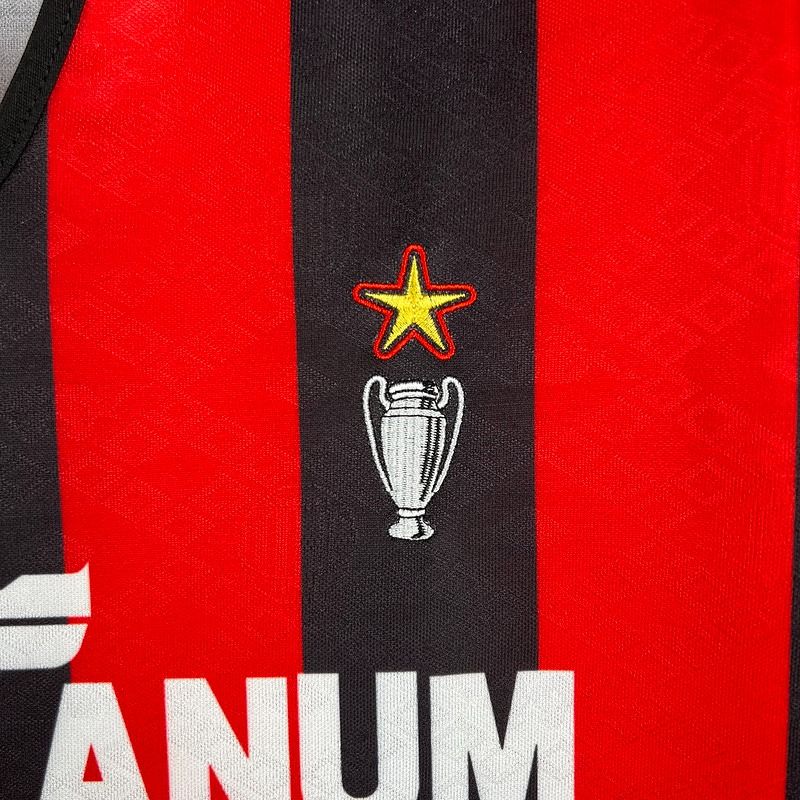 Retro AC Milan 1989-90 Home Jersey Short Sleeve #2