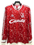 1989-1991 Liverpool Retro Red Home Long Sleeve Jersey Classic Kit