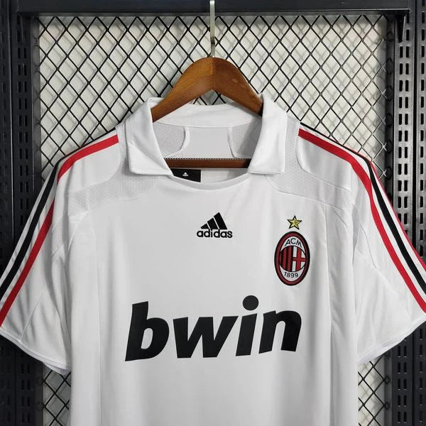 Retro AC Milan 2007-08 White Jersey Short Sleeve #8 Gattuso
