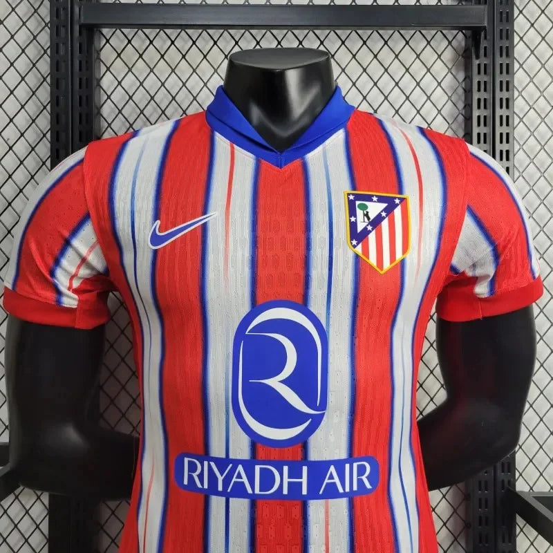 Atlético Madrid 2024-25 Home Jersey – Custom Name & Number | Short Sleeve | S–2XL