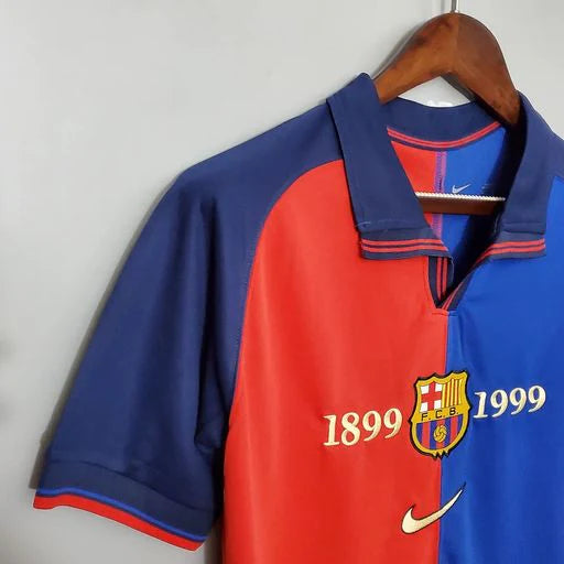 FC Barcelona 1999 Centenary Retro Home Jersey | #7 Luis Figo | La Liga & UCL