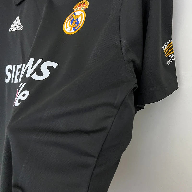 2002/03 Real Madrid Retro Away Black Jersey UCL Patch Personalized