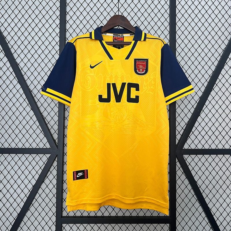 Arsenal FC 2001-2002 Retro Away Jersey | Thierry Henry #14 Men's Soccer Shirt - Short Sleeve "Double Champions" Edition with Premier League Patches