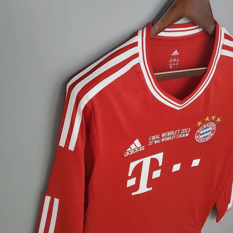 Bayern Munich 2013-2014 Retro Home Long Sleeve Jersey UCL Final Personalized UCL Patch Rare Robben Ribery