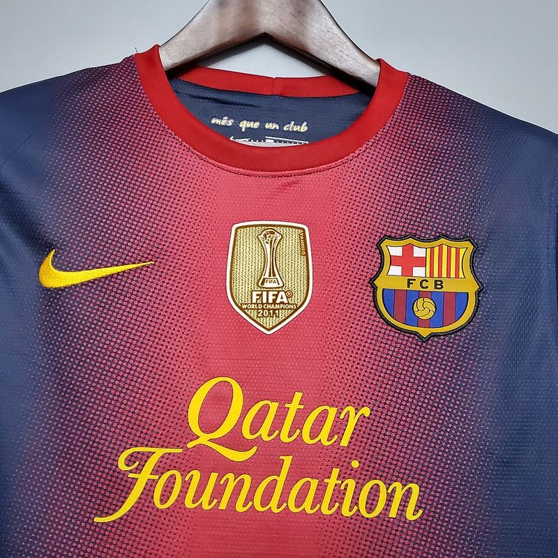 FC Barcelona 2012-13 Retro Home Jersey | Custom Name & Number | La Liga & UCL