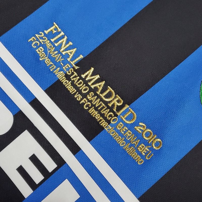 Inter Milan 2009-2010 Retro UCL Final Home Short Sleeve Jersey #9 Eto'o Personalized Rare