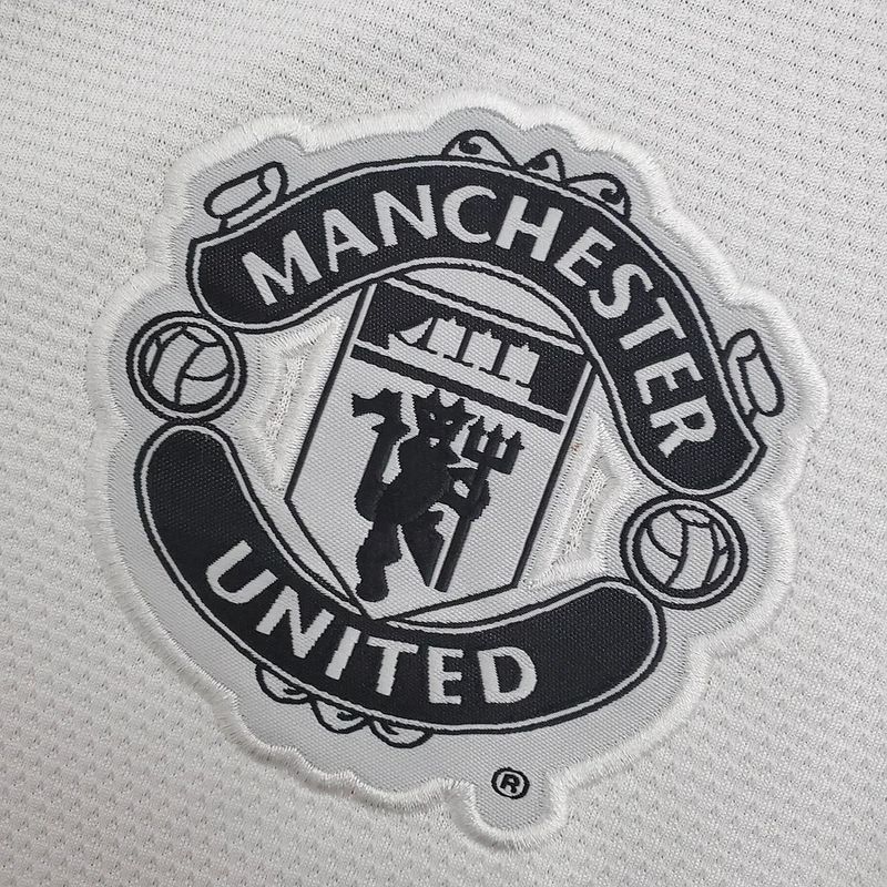 Manchester United 2013-2014 Retro White Away Short Sleeve Jersey #10 Rooney Personalized PL Rare
