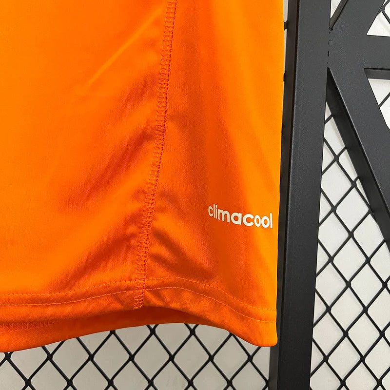 2013/14 Real Madrid Retro Away Orange Jersey UCL Patch Personalized