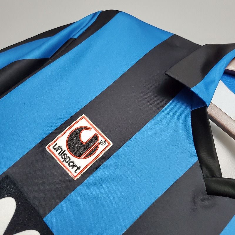 Inter Milan 1988-1990 Retro Home Short Sleeve Jersey #3 Massimo Tarantino Personalized Rare Collector