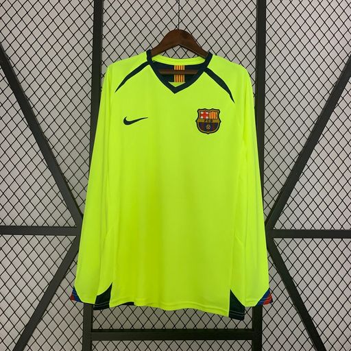 FC Barcelona 2005-06 Retro Green Long Sleeve Jersey | Custom Name & Number | UCL & La Liga