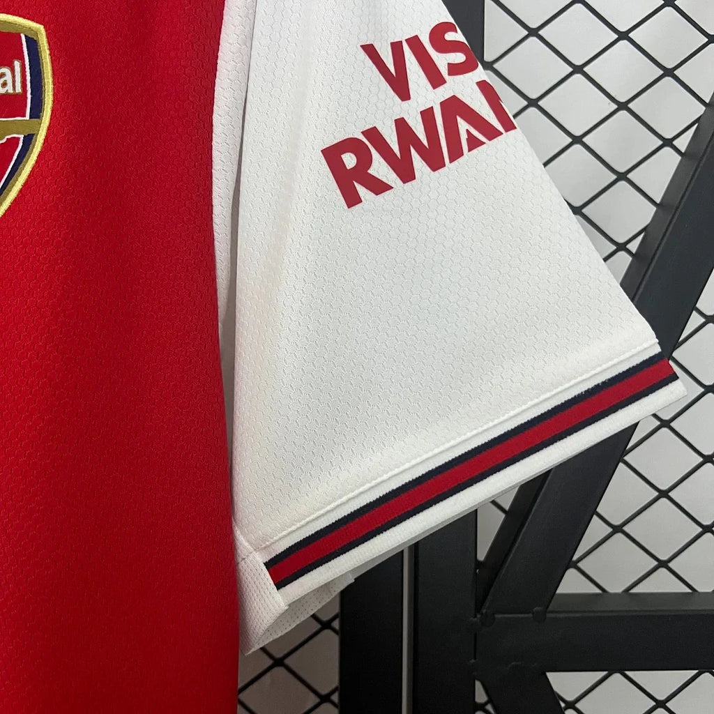 Arsenal FC 2019-2020 Retro Home Jersey | Nicolas Pépé #19 Men's Soccer Shirt - Short Sleeve Modern Heritage Edition with Optional Premier League Patches