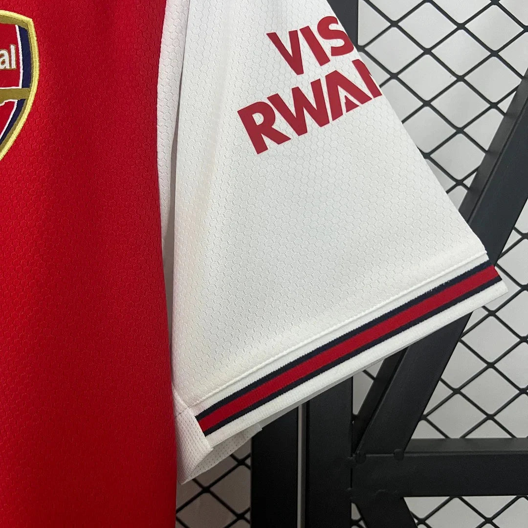 Arsenal FC 2019-2020 Retro Home Jersey | Nicolas Pépé #19 Men's Soccer Shirt - Short Sleeve Modern Heritage Edition with Optional Premier League Patches