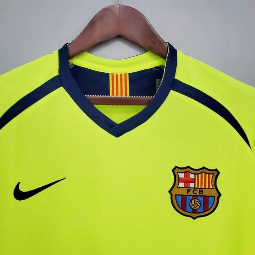 FC Barcelona 2005-06 Retro Green Away Jersey | Custom Name & Number | UCL