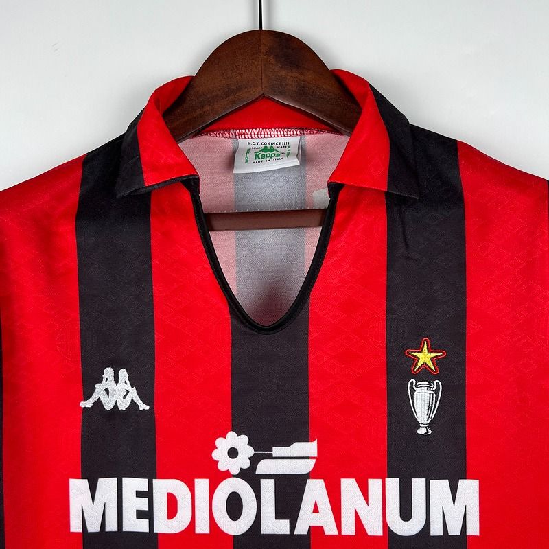 Retro AC Milan 1989-90 Home Jersey Short Sleeve #2