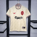 1996-1997 Liverpool Retro Yellow Away Short Sleeve Jersey Personalized PL UCL Patch