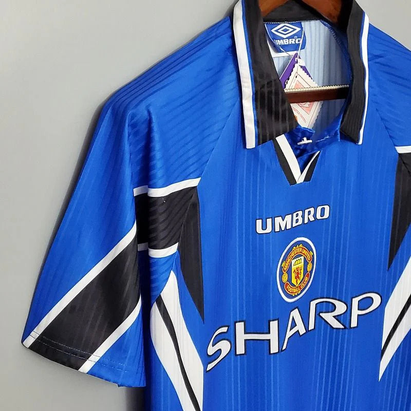 Manchester United 1996-1997 Retro Away Jersey Rare Collector Cantona Last Season