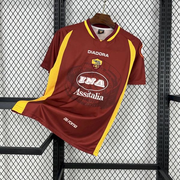 Retro AS Roma 1997-98 Home Jersey Short Sleeve #10 Totti
