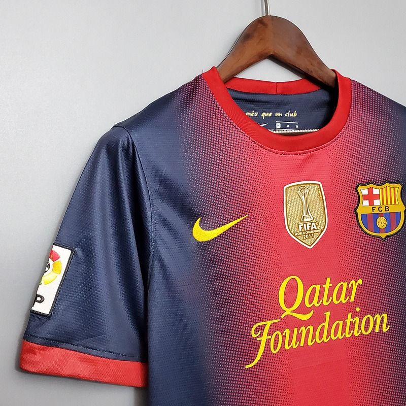 FC Barcelona 2012-13 Retro Home Jersey | Custom Name & Number | La Liga & UCL