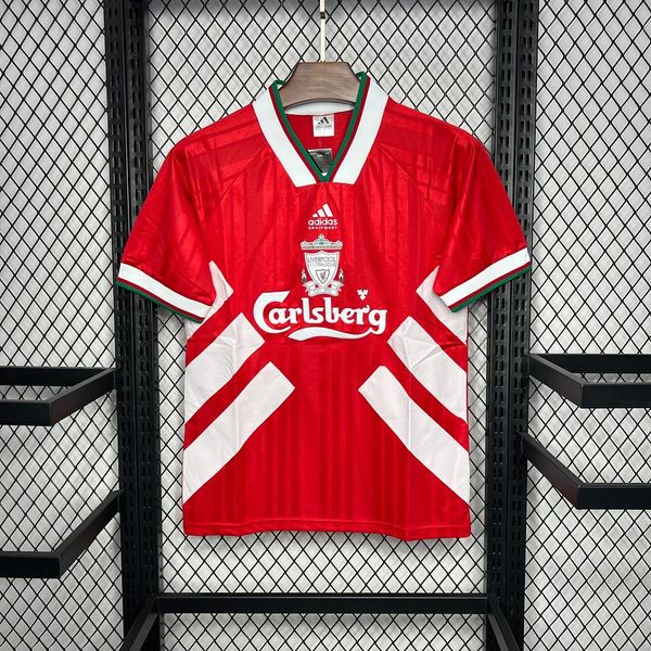 1993-1995 Liverpool Retro Red Home Short Sleeve Jersey Personalized PL UCL Patch