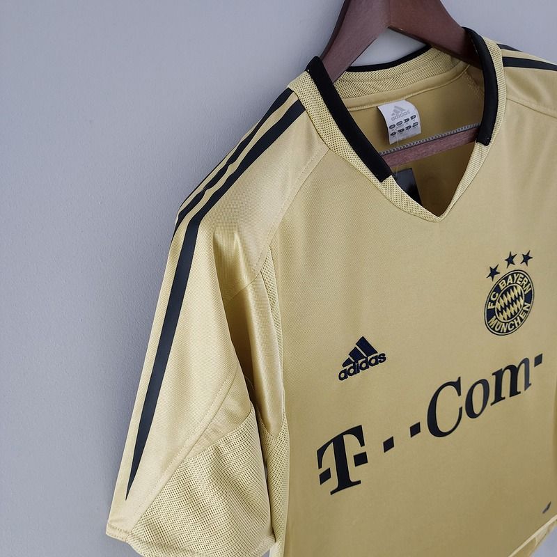 Bayern Munich 2003-2004 Retro Away Short Sleeve Jersey UCL Patch Personalized Rare Ballack Makaay Kahn