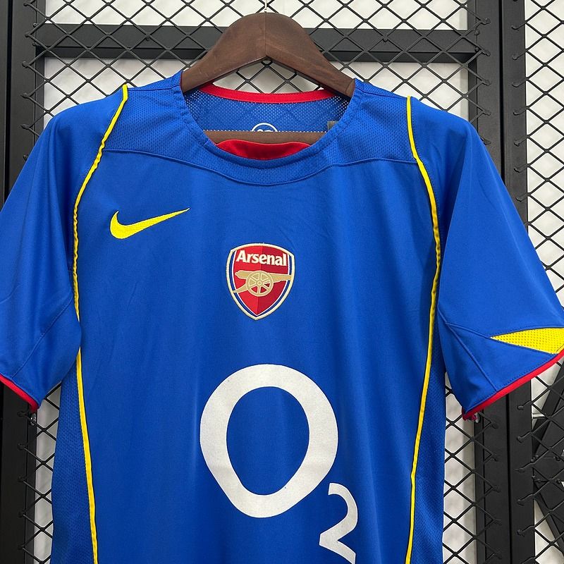 Arsenal FC 2004-2005 Retro Away Jersey | Custom Name & Number Short Sleeve Football Shirt with Premier League & UEFA Patches