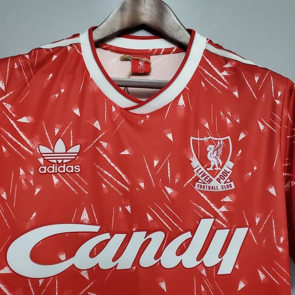 1989-1991 Liverpool Retro Red Home Short Sleeve Jersey Classic Kit