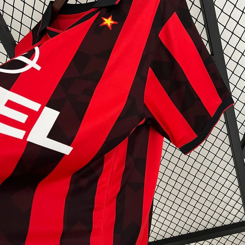 Retro AC Milan 1988-89 Home Jersey Short Sleeve #9 Van Basten