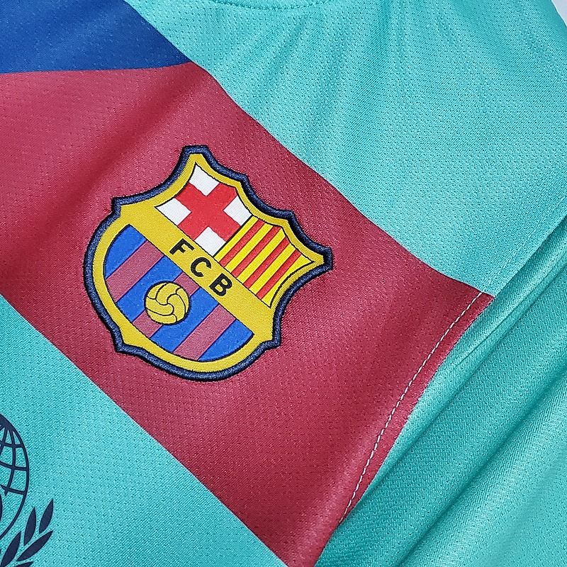 FC Barcelona 2009-10 Retro Green Away Jersey | #10 Lionel Messi | La Liga & UCL