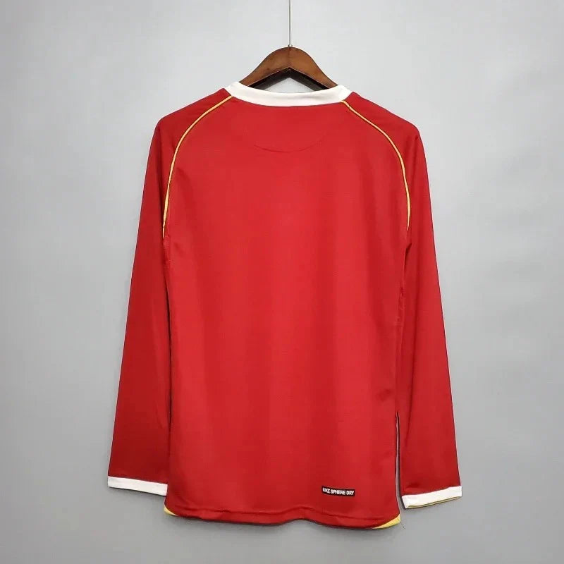 Manchester United 2006-2007 Retro Home Long Sleeve Jersey UCL PL Personalized Rare