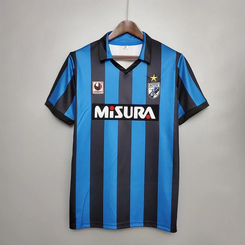 Inter Milan 1988-1990 Retro Home Short Sleeve Jersey #3 Massimo Tarantino Personalized Rare Collector