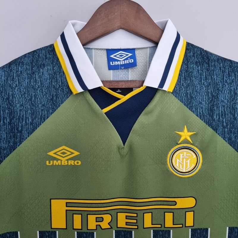 Inter Milan 1995-1996 Retro Away Short Sleeve Jersey #6 R. Carlos Personalized