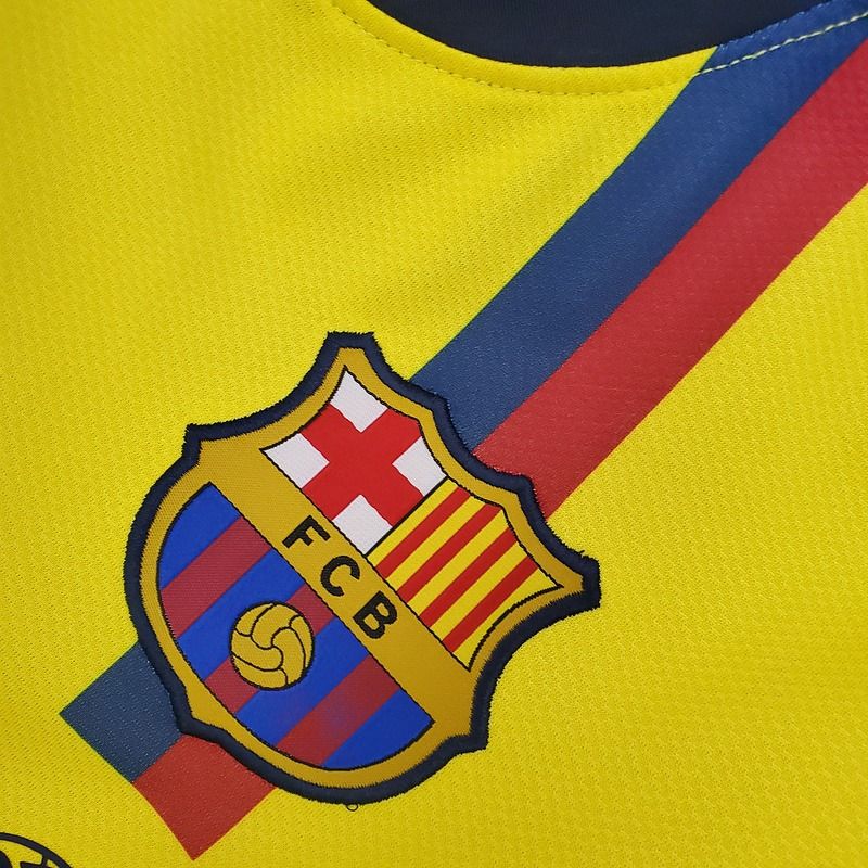 FC Barcelona 2008-09 Retro Yellow Away Jersey | #14 Thierry Henry | La Liga
