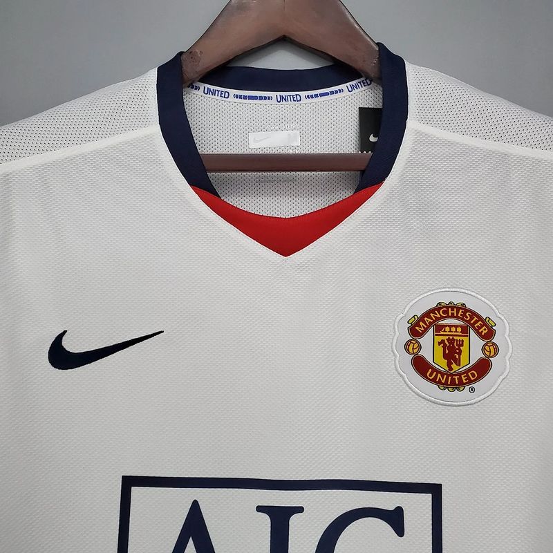 Manchester United 2008-2009 Retro Away Short Sleeve Jersey #7 Ronaldo Personalized PL Patch Rare