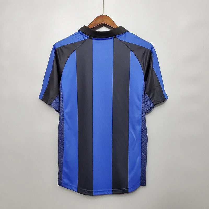 Inter Milan 2001-2002 Retro Home Short Sleeve Jersey Personalized Serie A UEFA Cup Patch Rare