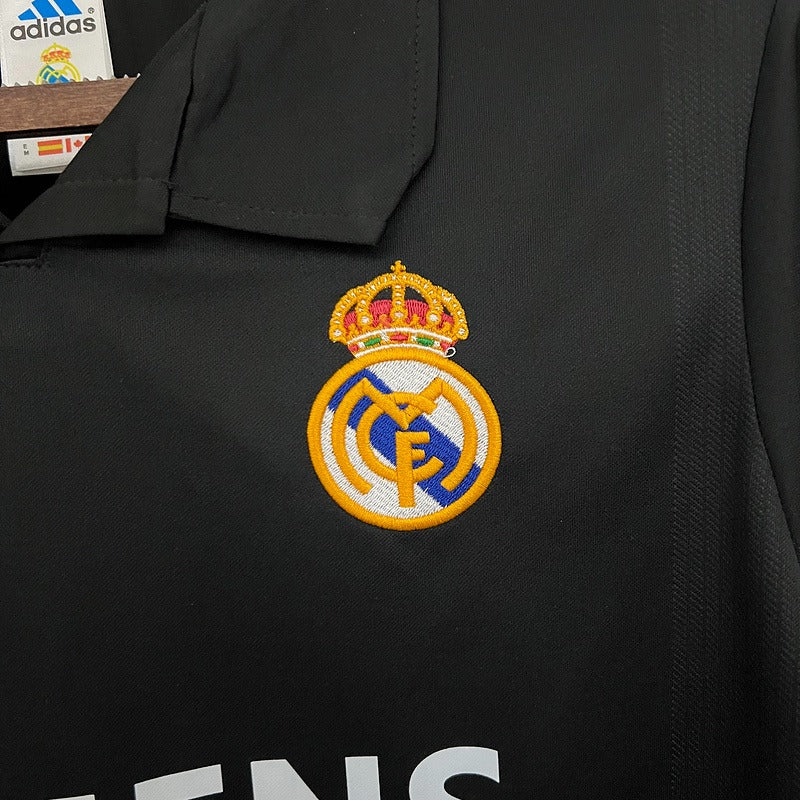 2002/03 Real Madrid Retro Away Black Jersey UCL Patch Personalized