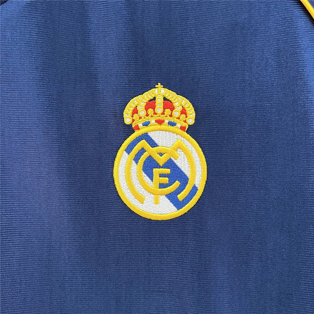 1998/00 Real Madrid Retro Away Navy Blue Jersey UCL & La Liga Patch Personalized