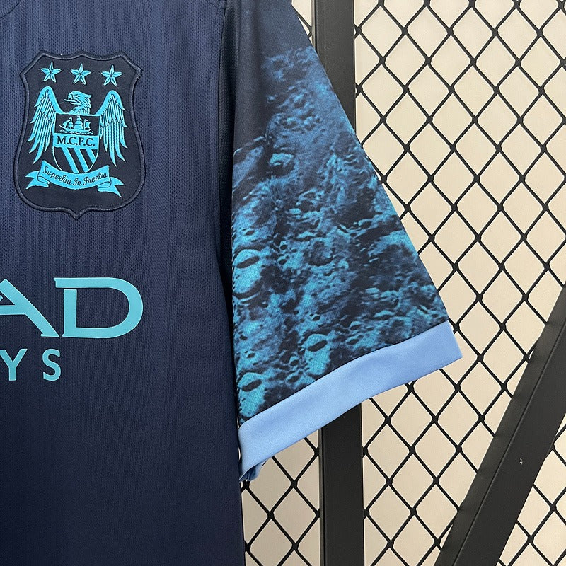 Manchester City 2015-2016 Retro Away Short Sleeve Jersey #17 De Bruyne Premier League Patch Personalized Rare