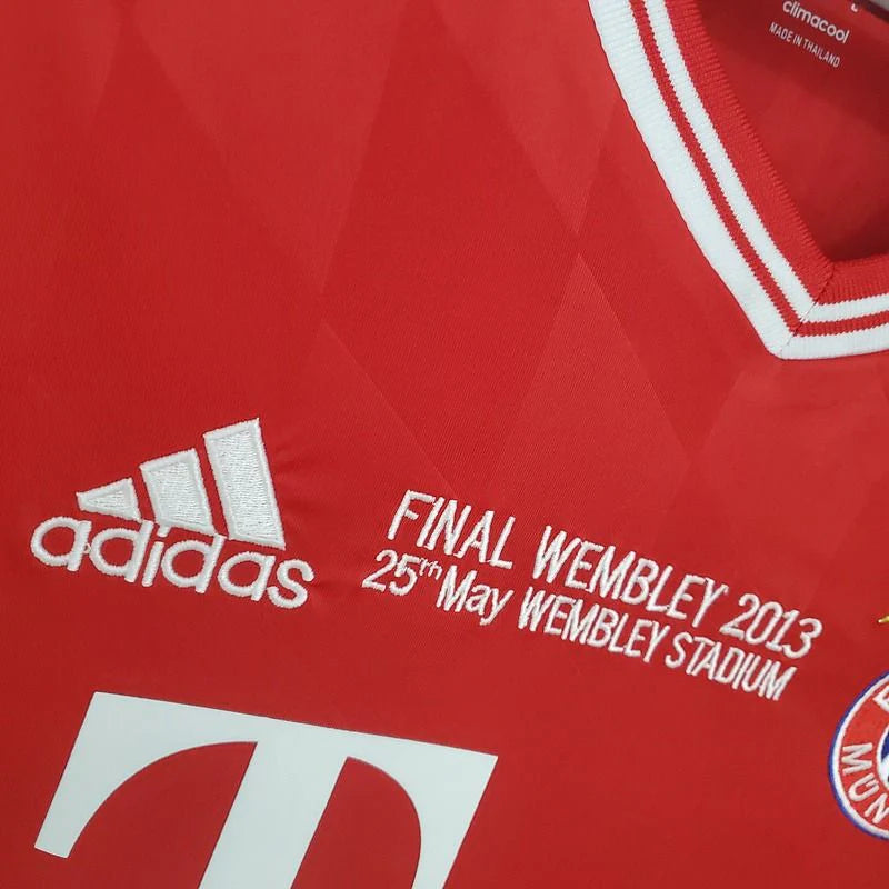 Bayern Munich 2013-2014 Retro Home Long Sleeve Jersey UCL Final Personalized UCL Patch Rare Robben Ribery