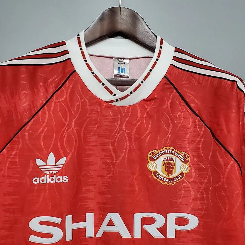 Manchester United 1990-1992 Retro Home Short Sleeve Jersey Rare Collector Ferguson Era