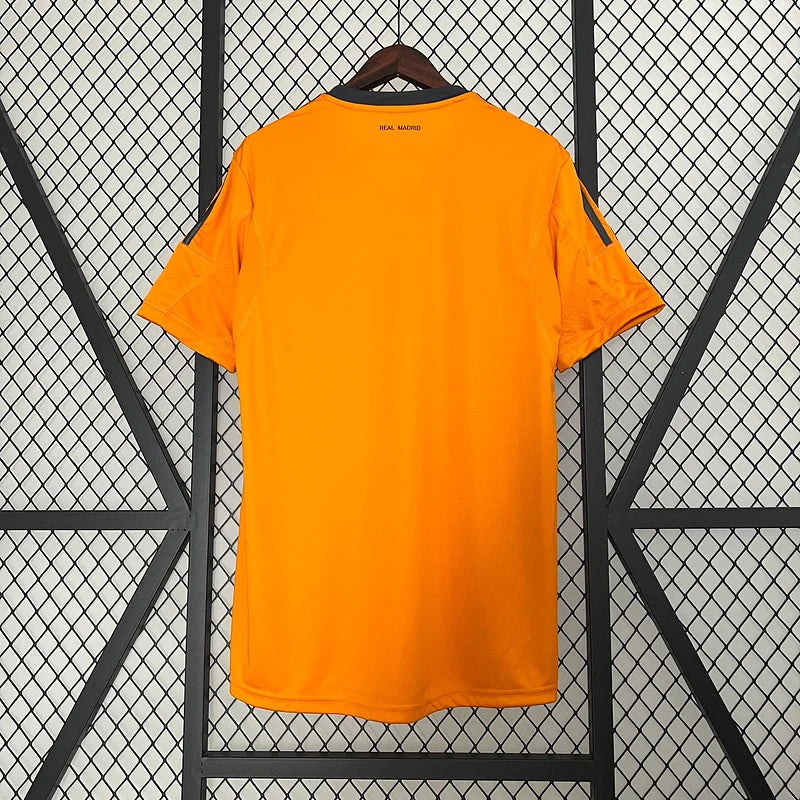 2013/14 Real Madrid Retro Away Orange Jersey UCL Patch Personalized