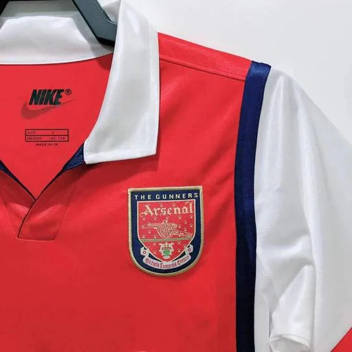 Arsenal FC 1997-1998 Retro Home Jersey | Nicolas Anelka #9 Men's Soccer Shirt - Short Sleeve Fan Edition with Premier League Patches