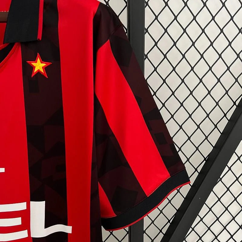 Retro AC Milan 1988-89 Home Jersey Short Sleeve #9 Van Basten