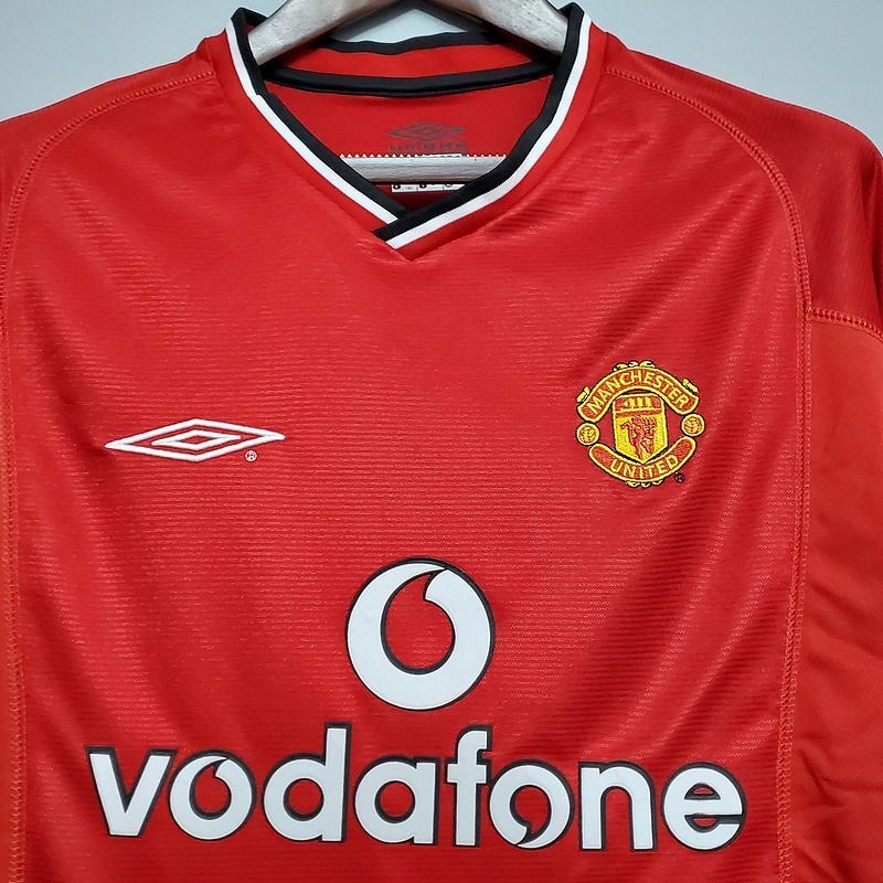 Manchester United 2000-2001 Retro Home Short Sleeve Jersey Personalized PL UCL Patch Rare