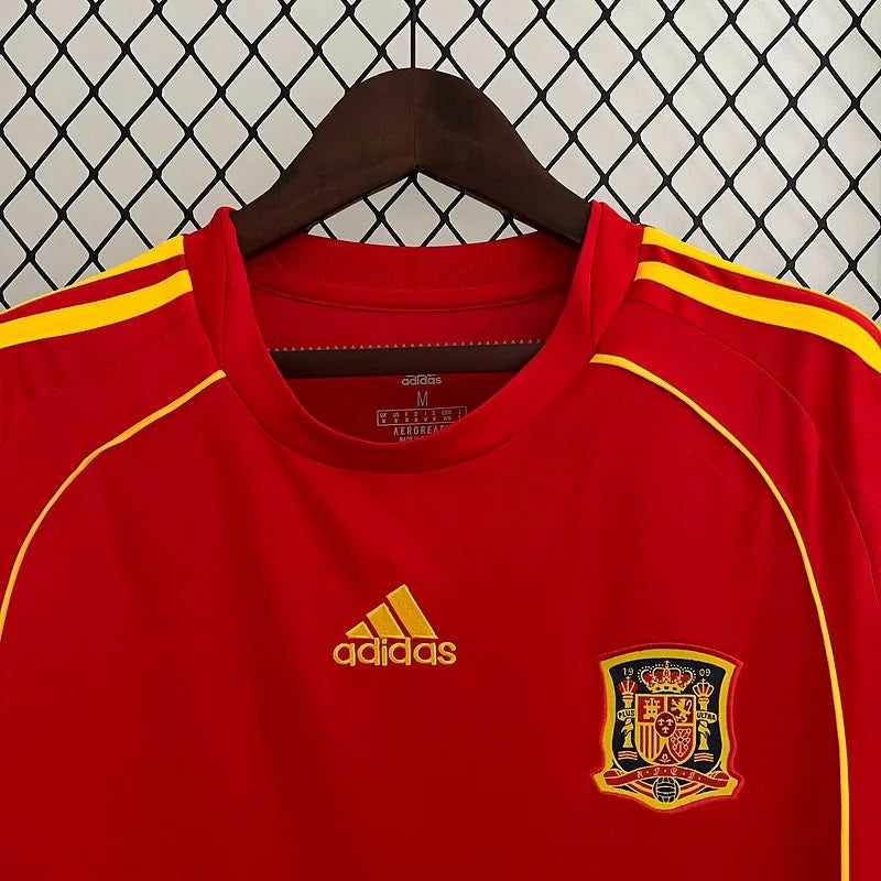 Spain 2008 Euro Championship Retro Home Short Sleeve Jersey Euro Patch Personalized Rare