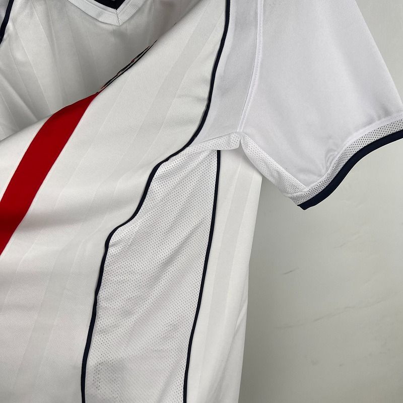 England 2002 World Cup Retro Home Short Sleeve Jersey #4 Gerrard WC Patch Personalized Rare