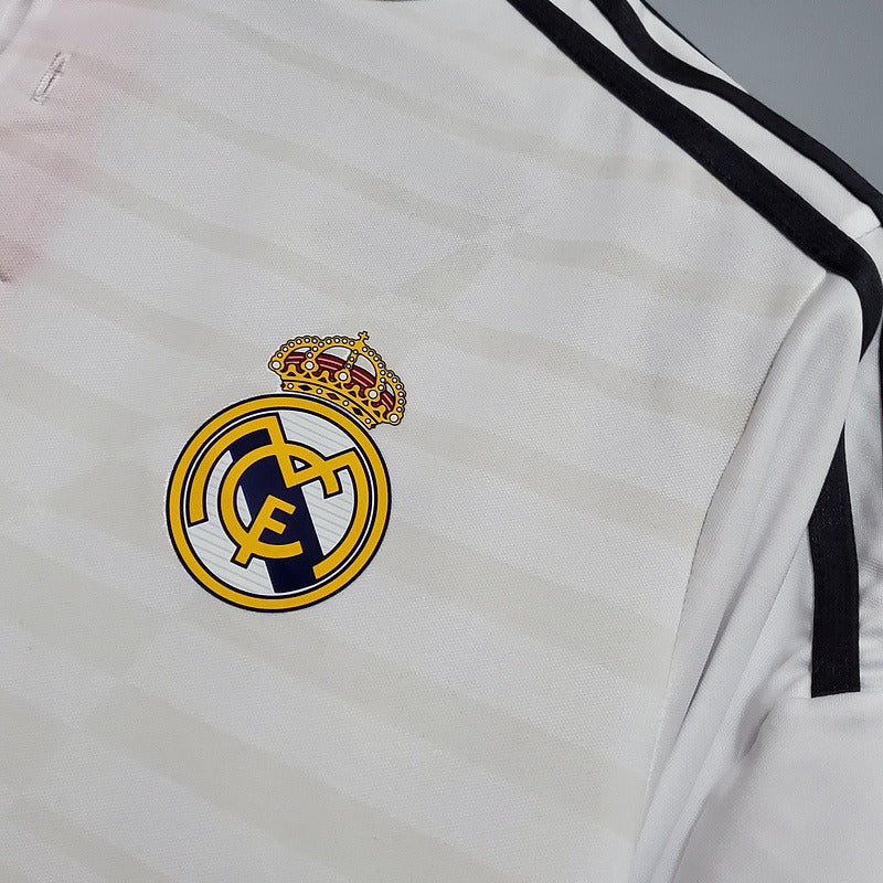 2014/15 Real Madrid Retro Home White Jersey #8 Kroos UCL Personalized